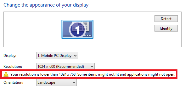 Resoulation Of NetBook