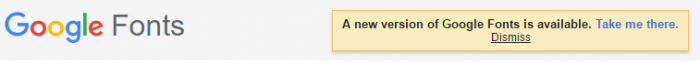 Google Fonts new site