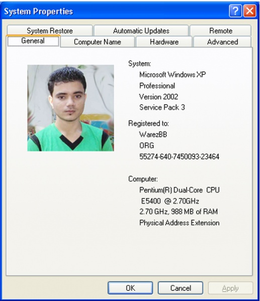 Computer Properties এর মেইন Logo Change করে ছবি এড করব
