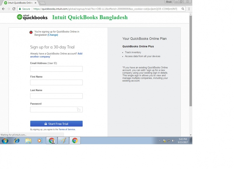 QuickBooks Online Sign Up
