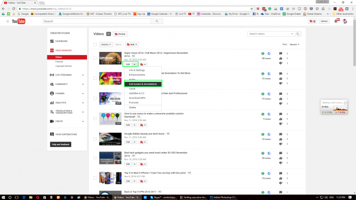YouTube End Screen And Annotation step 03