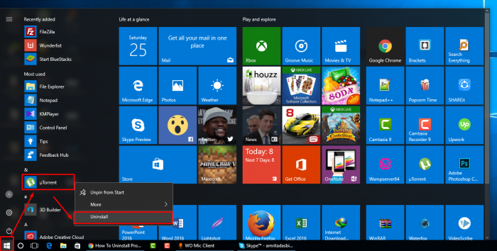 How To Uninstall Programs On Windows 10
