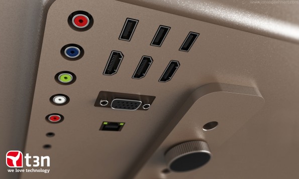 গুগল টিভির পেছনের অংশ গুগল টিভির পেছনের অংশ