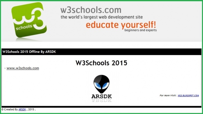 W3Schools এর Latest  Offline Version 2015 মাত্র  10MB –  [HOT]