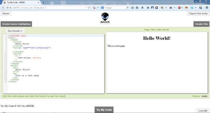 W3Schools এর Tryit Editor এর Offline Version “Try My Code” -Modded