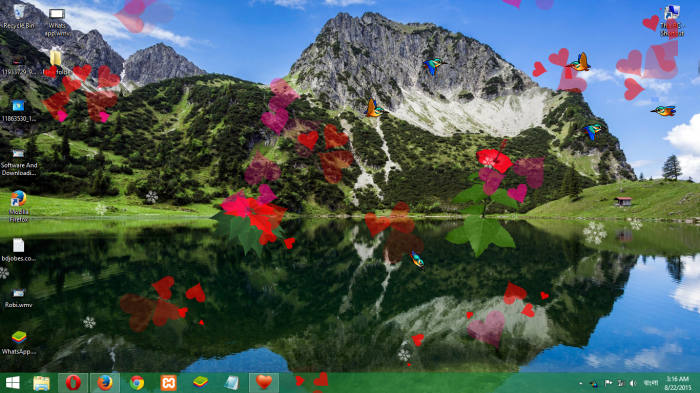 এবার আপনার ডেস্কটপকে ফুল ও Love দিয়ে মনের মত সাজান।