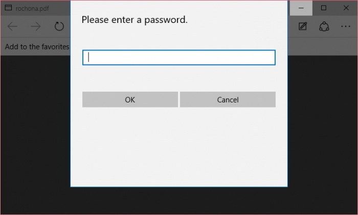 Password protected PDF File