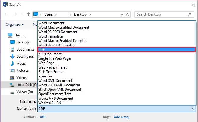 Select PDF