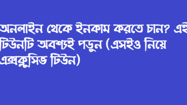 অনলাইন থেকে ইনকাম করতে চান? এই টিউনটি অবশ্যই পড়ুন (এসইও নিয়ে এক্সক্লুসিভ টিউন)