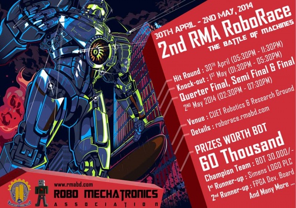 জল্পনা কল্পনার অবসান আর নাটকীয়তার মধ্যদিয়ে শেষ হলো RMA RoboRace 2013, রোবটিক্সে বাংলাদেশের সেরা তিন বিশ্ববিদ্যালয় BUBT,CUET এবং DUET