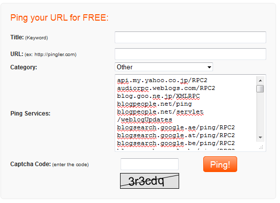 ব্লগের URL পিং করুন সার্চ ইঞ্জিন ও ব্লগ ডাইরেক্টরীগুলোতে দ্রুত ইন্ডেক্সিং এর জন্য