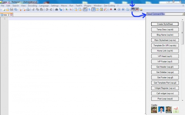 ওয়েব ডেভোলপারদের জন্য একটি গুরত্বপূর্ণ প্লাগইনস Notepad++ এর Darad WP Coding.
