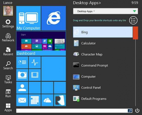 উইন্ডোজ-৮ এর অনেকগুলো Start menu থেকে আপনার পছন্দের যেকোনটি নিয়ে নিন