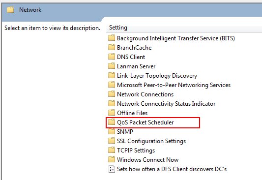 QoS Packet Scheduler