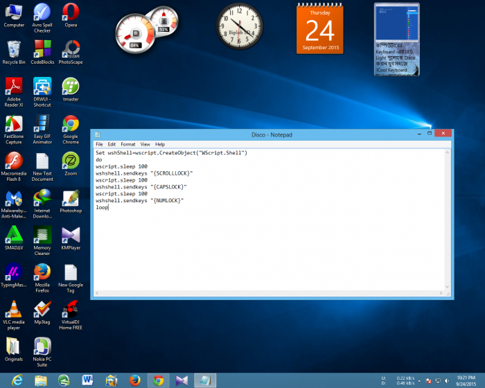 [Trick] কম্পিউটারের Keyboard -এর LED Light গুলোকে Disco করান খুব সহজে।Cool Keyboard Tricks (Windows) : Make a Disco Dance