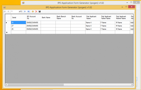সর্বশেষ ভার্সন IPO এপ্লিকেশন ফর্ম জেনারেটর সফটওয়্যার IpoGen v1.03