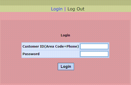login form