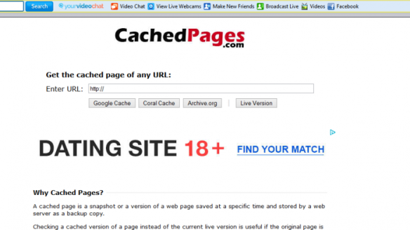 যে কোন ওয়েবসাইটের ডিলেট হওয়া পেজ দেখুন সহজেই