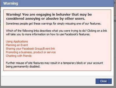 Facebook+error