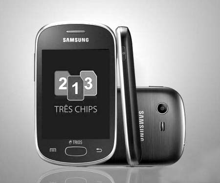 নতুন গ্যালাক্সি স্টার ট্রিওসে, তিন সিমের মোবাইল ফোন