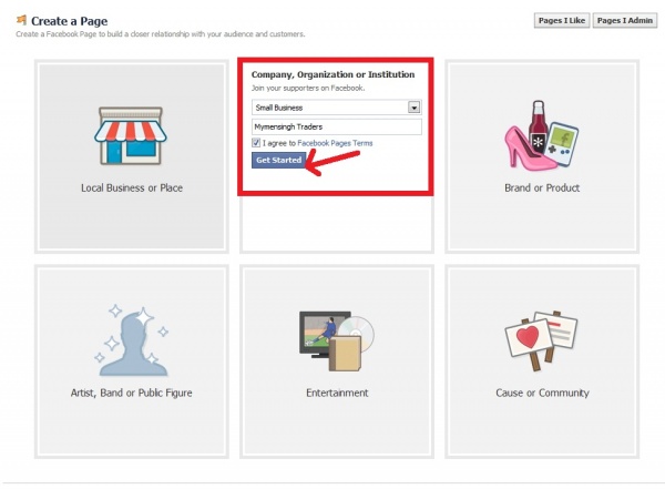Facebook Business Page