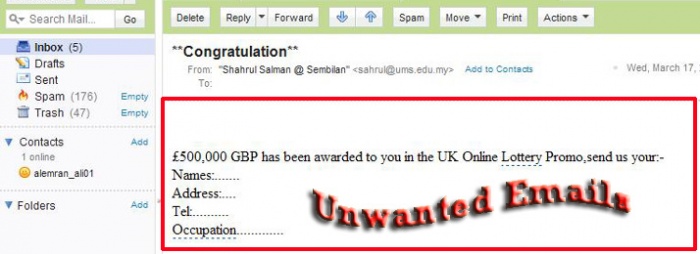 Unwanted Emails