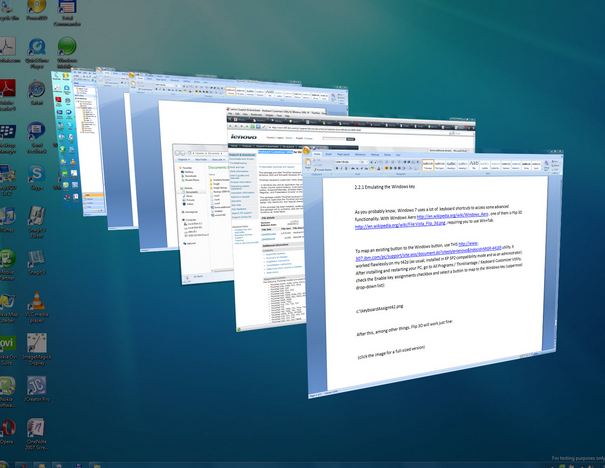 উইন্ডোজ ৭ এ Flip-3D যোগ করুন কোন সফটওয়্যার ছাড়াই