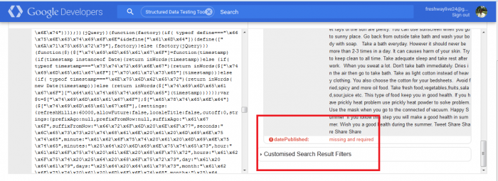Blogger Published Date Error