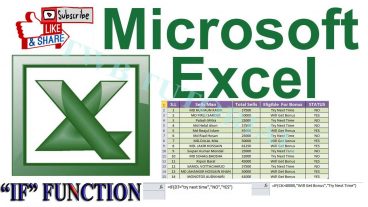 এক্সেল সীটে IF Function ব্যবহার করে রেজাল্ট সীট তৈরার পদ্ধতী