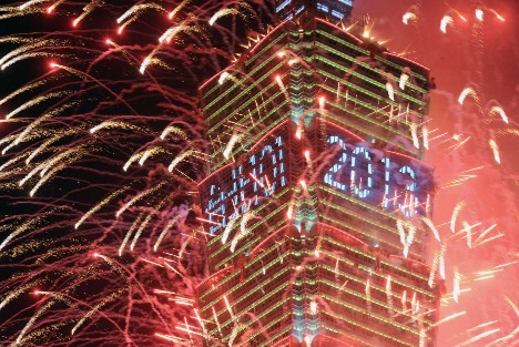 তাইপেই ১০১ এ নতুন বর্ষ বরণের আতশবাজির চোখ ধাধানো খেলা!