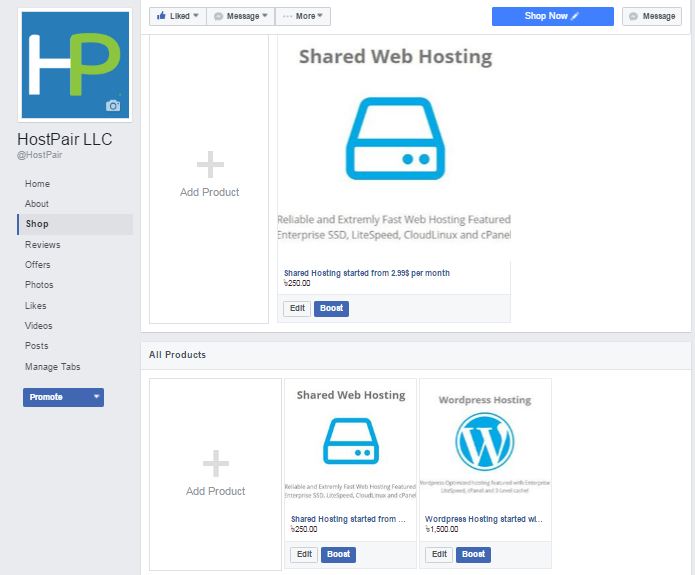 ফেসবুক শপ