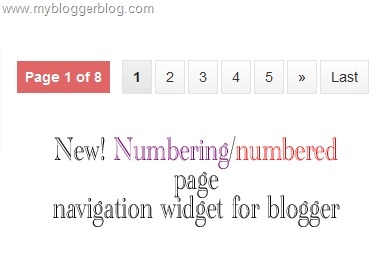 ১ টি অসাধারণ পেজ নাম্বার WIDGET আপনার ব্লগার ব্লগ এর জন্য !!!