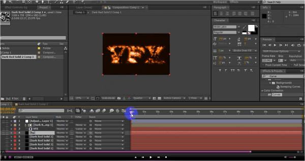 আফটার ইফেক্টস টিউটোরিয়াল [পর্ব-০৩] :: থ্রিডি ফায়ার টেক্সট