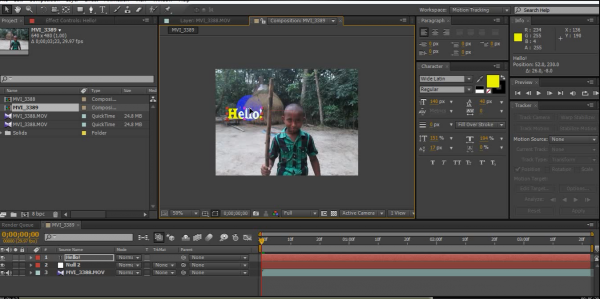 আফটার ইফেক্টস টিউটোরিয়াল [পর্ব-০৫] :: মোশন ট্র্যাকিং হাতেখড়ি