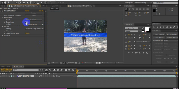 আফটার ইফেক্টস টিউটোরিয়াল [পর্ব-১০] :: ওয়ার্প স্ট্যাবিলাইজার