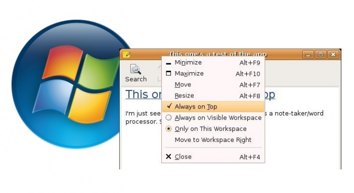 লিনাক্সের জনপ্রিয় “Always on top” ফিচার যুক্ত করুন উইন্ডোজে।