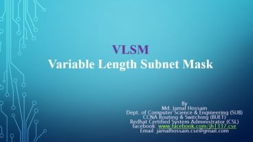 VLSM (Variable Length Subnet Mask)
