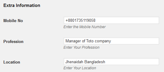 ওয়ার্ডপ্রেস কাষ্টমাইজেশন [পর্ব-৫] :: ওয়ার্ডপ্রেস সাইটের ইউজার প্রোফাইলে নতুন সেকশন সহ কাষ্টম ফিল্ড যুক্ত করবেন যেভাবে।
