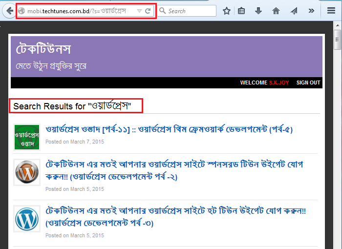 ওয়ার্ডপ্রেস সাইটে সার্চ বক্স না থাকলেও সার্চ করবেন যেভাবে।