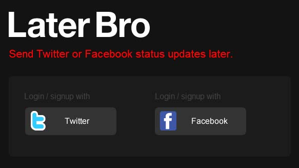 এফবি ও টুইটারের শিডিউল ষ্ট্যাটাস আপডেটার ওয়েব এপ্লিকেশান(laterbro) by LuckyFM