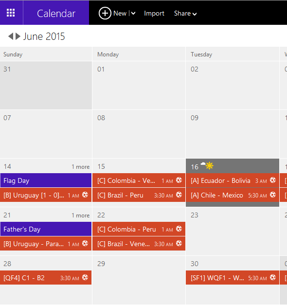 যেভাবে আপনার উইন্ডোজ ফোনের ক্যালেন্ডার এ Copa America Football match গুলোর Schedule add করবেন।।