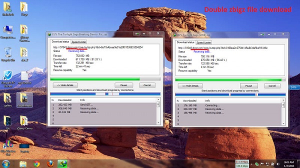 Double Download at a time from zbigz.com