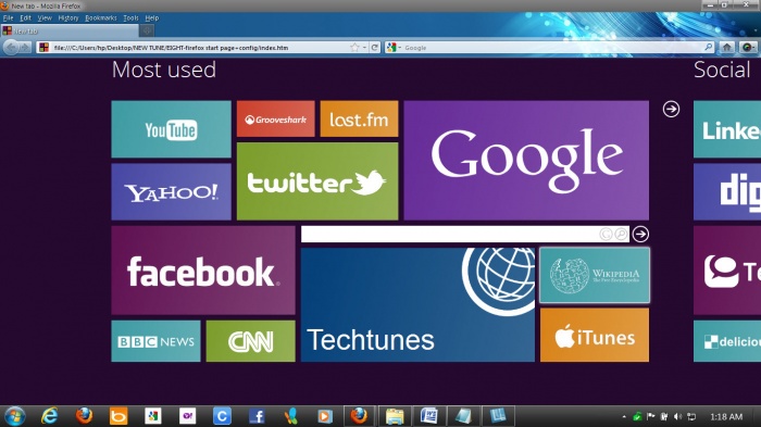 আপনার প্রিয় ব্রাউজারটি দেখতে হবে উইন্ডোজ ৮ এর স্টার্ট স্ক্রীনের মতো