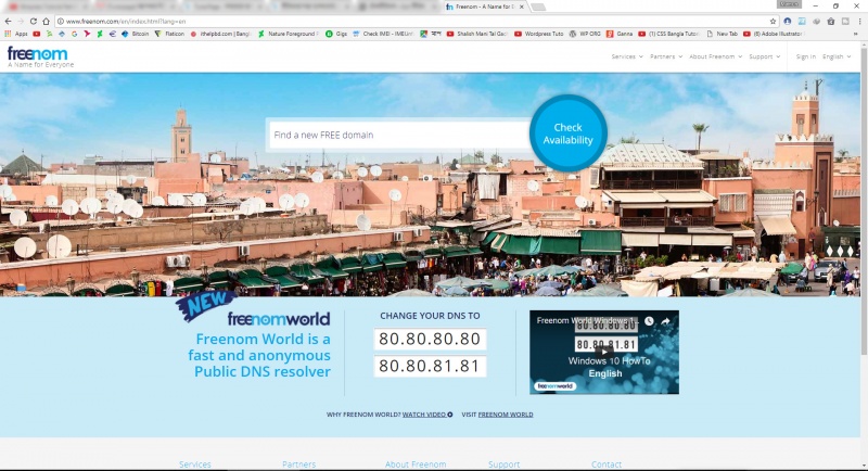 ডোমেইন - ফ্রিনোম (Freenom.com)