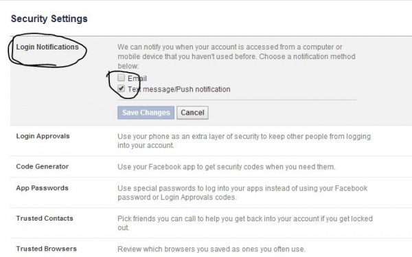 ফেসবুক নিরাপত্তা : কি করে Login Notifications on করবেন