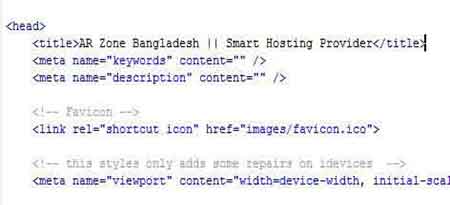 আপনার সাইট এ মেটা কি-ওয়ার্ড,ডিস্ক্রিপশন এবং টাইটেল যোগ করুন মানুয়ালি