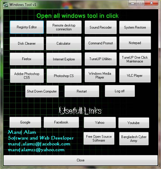 ছোট্ট সফটওয়্যার দিয়ে প্রয়োজনীয় উইন্ডোজ এর ডিফাল্ট সফটওয়্যার ওপেন করুন