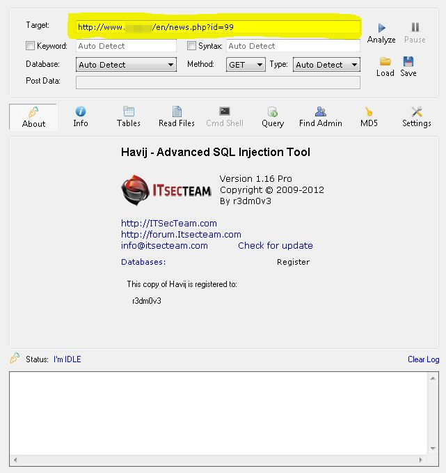 ওয়েব সাইট হ্যাক করুন SQL Inject with Havij দিয়ে (ডাউনলোড ও টিউটোরিয়াল সহ)
