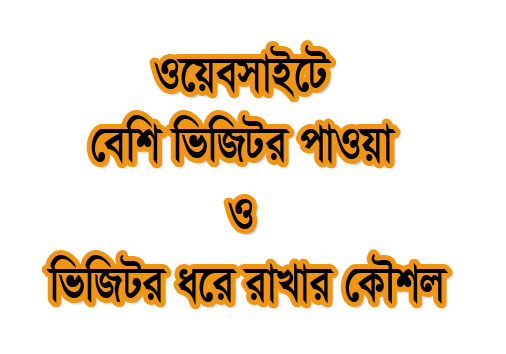 ওয়েবসাইটে বেশি ভিজিটর কিভাবে পাবেন? ও ভিজিটর কিভাবে ধরে রাখাবেন?