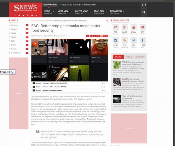 SNews – News/Magazine Responsive Blogger Theme